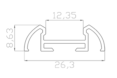Алюминиевый профиль 4L-2609-N ANOD