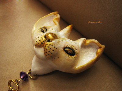 КотоРог из рода котов-единорогов, Auruhorn. Необычная брошь в стиле фэнтези