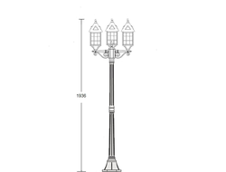 Светильники садово-парковые серии Cadiz-3 (193см) (копия)