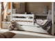 Кровать чердак-домик из массива сосны Двухярусная КИДС 21 с бельевыми ящиками и лесенкой