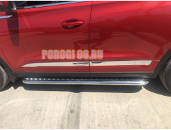 Пороги с накладным листом d53 для Chery Tiggo 8 Pro 2021-