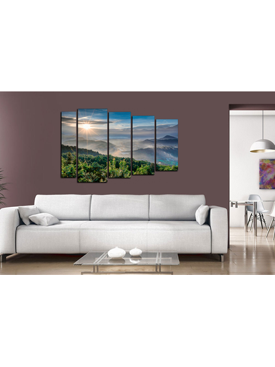 Модульная картина "Солнце и холмы"