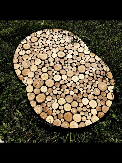 панно из пеньков