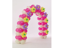 арка "двухцветная с цветами"