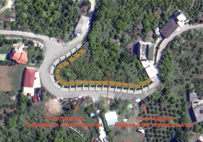 Грузия, пригород Батуми. Видовые таунхаусы, расположенные на холме. Обзор стройки. Green Side new