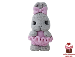 Молд Плюшевый зайка в юбочке 3D