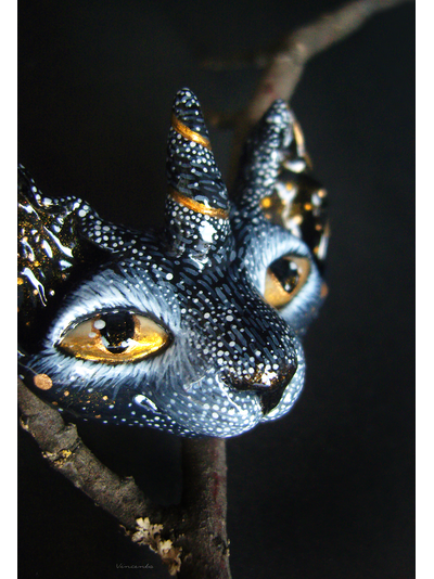 &quot;Зверёк с восхода&quot;, волшебная брошь с котом-единорогом