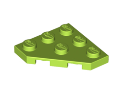 Wedge, Plate 3 x 3 Cut Corner, Lime (2450 / 4537922 / 6264057)