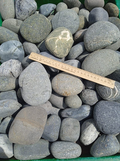 Валун гранитный серо-синий, фракция 100-500 мм