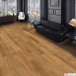 Инженерная доска Haro Prestige Дуб Маркант 540178 в интерьере гостиной