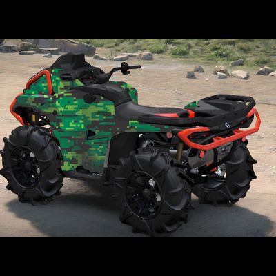 Комплект виниловых наклеек для квадроцикла BRP Outlander MAX XT-P 1000R G3 защищенные броней #10463