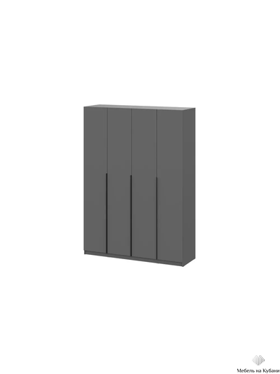 ШК 5 1600 шкаф четырехстворчатый распашной с антресолью Графит