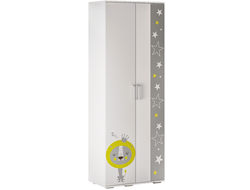 Шкаф для одежды Трио ШК-09 белый/звёздное детство