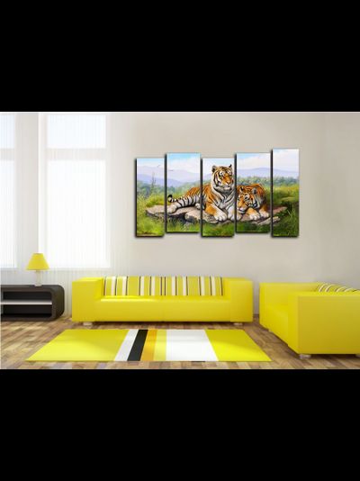 Модульная картина "Полосатая парочка"