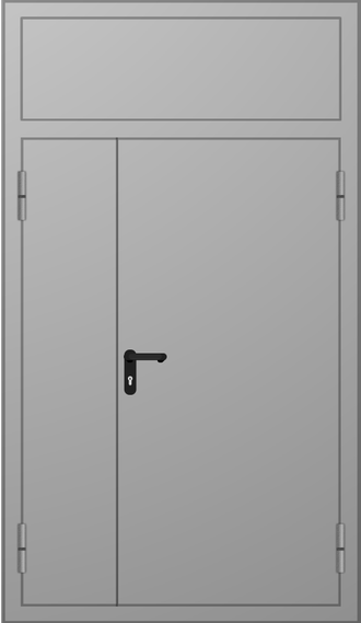 Дверь дымогазонепроницаемая двупольная с фрамугой 2300х1300 (EIS-60)