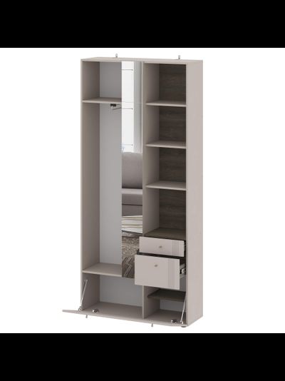 Одетта Вешалка с зеркалом (ВШ1) Дуб Эндгрей/Меланж