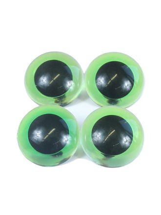 Глаза живые зеленые, диаметр 35 мм, 1000 шт (Оптом)