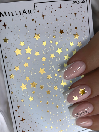 Слайдер-дизайн MilliArt Nails Металл MTL-264