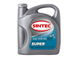 Масло SINTEC Супер SAE 15W-40 API SG/CD канистра 5л/Motor oil 5liter can