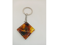 Брелок из натурального янтаря "Сitroen"