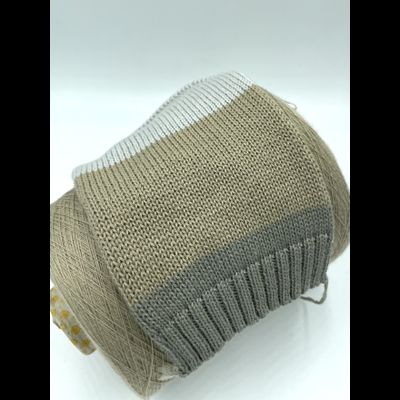 Filati Biagioli Modesto art. SHARM (филати биаджиоли модесто арт. шарм), состав: 60% WS кашемир, 40% хлопок, Nm. 2/48 2400 м в 100 гр. бежево-серый