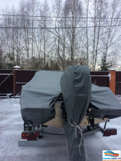 Тент на лодку ВОЛЖАНКА 46 FISH - 2017-18 (БЕЗ ЛЕЕРОВ)