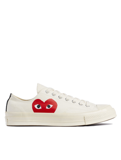 кеды converse play comme des garcons белые купить в москве, фото конверс плэй