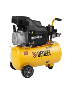 Компрессор воздушный DK1500/24, Х-PRO 1.5 кВт, 230 л/мин, 24 л Denzel