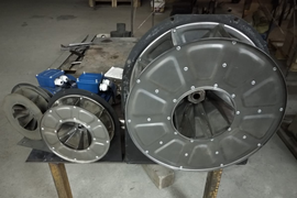 Дымосос с индивидуально изготовленными патрубками