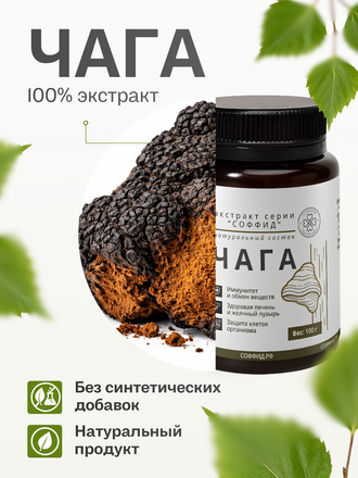 Экстракт чаги для внутреннего применения 100 гр.