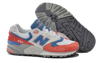 New balance 999 бело-коралловые женские (36-41) Арт.008М