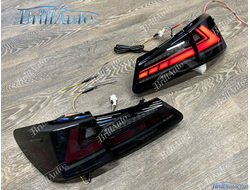 Стопы Lexus IS 05-12 черные с анимацией