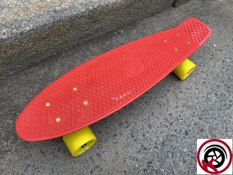 Мини-Круизер Fish Board 22" Красный на желтых колесах