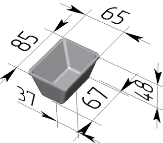 Хлебная форма Л12-2 (85 х 65 х 48 мм)