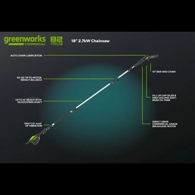 Высоторез Greenworks GD82PS25