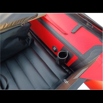 Моторная лодка ДИКИЙ 380 НДНД с тентом красный