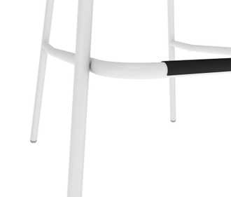 Барный стул Белый сидение пластик основание металл