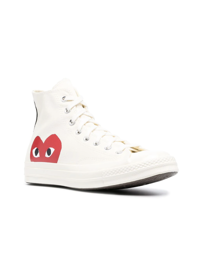 Converse Comme Des Garcons Play с сердечком белые высокие