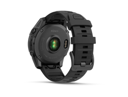 Умные часы Garmin Fenix E - 47 мм, AMOLED серый безель, черный силиконовый ремешок (010-03025-01)