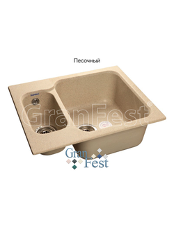 Керамическая мойка Granfest Гранфест STANDART GF-S615K реверсивная 2 секционная мойка
