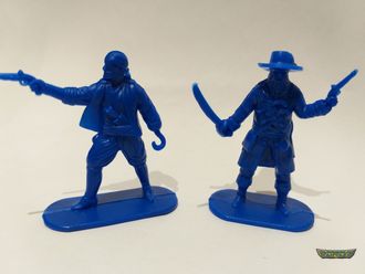 Пираты 2 фигуры (55мм) &quot;Уфимский солдатик&quot;, цвет - Синий, полиэтилен.