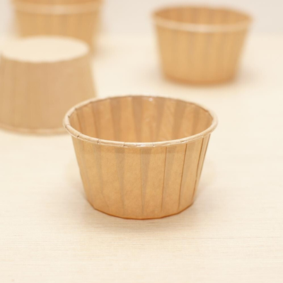 Форма бумажная/капсула для капкейков б/ламин. (100 шт., крафт), 50*40мм