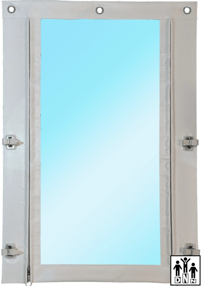 Мягкая дверь из полиуретана 110х200 окантовка ПВХ белый DNN