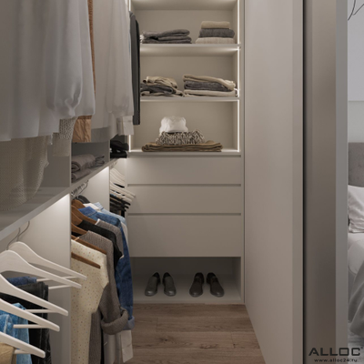 Декор ламината Alloc Original Дуб Светло-Серый Элегант 04461 в интерьере комнаты