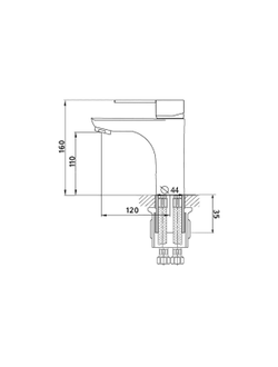 Sanday SD34866-26 Смеситель для раковины темно-серый графит