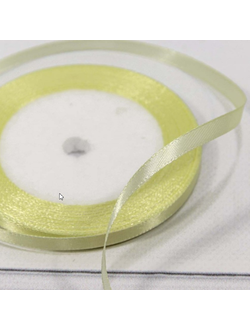 Лента атласная 6мм (02, св. желтая), 22,9м