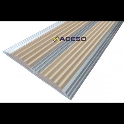 Алюминиевая полоса с двумя резиновыми  вставками 2000 мм цвет в ассортименте