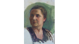  Рянгина С.В. Этюд к картине "Доклад агронома" 1952г. Картон, масло 35Х28 (428)