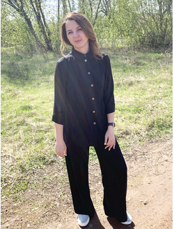 Рубашка 704-0424 / Брюки 703-0424 черный