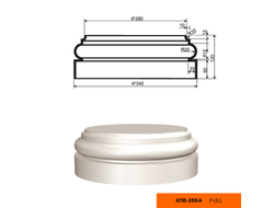Основание к фасадной колонне LEPNINAPLAST КЛВ-255/4 FULL